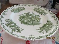 Johnson Bros. White & Green Fruit Basket 10 1/2 Dinner Plate Made in England