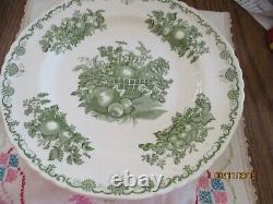 Johnson Bros. White & Green Fruit Basket 10 1/2 Dinner Plate Made in England