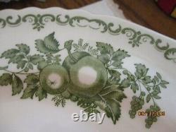 Johnson Bros. White & Green Fruit Basket 10 1/2 Dinner Plate Made in England