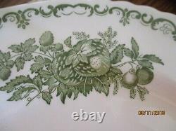 Johnson Bros. White & Green Fruit Basket 10 1/2 Dinner Plate Made in England