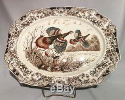 Johnson Bros Wild Turkeys Large Turkey Platter, Windsor Ware, England