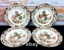 Johnson Bros Wild Turkeys Native American Dinner Plates 11 Set 4 Windsor Ware