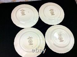 Johnson Bros Wild Turkeys Native American Dinner Plates 11 Set 4 Windsor Ware