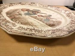 Johnson Bros Wild Turkeys Native American Windsor Ware 20 Platter #tms