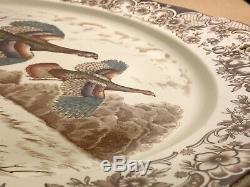 Johnson Bros Wild Turkeys Native American Windsor Ware 20 Platter #tms