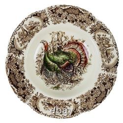 Johnson Bros Wild Turkeys Native American Windsor Ware 7 7/8 Rimmed Soup Bowls