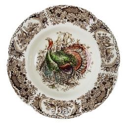 Johnson Bros Wild Turkeys Native American Windsor Ware 7 7/8 Rimmed Soup Bowls