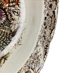 Johnson Bros Wild Turkeys Native American Windsor Ware 7 7/8 Rimmed Soup Bowls