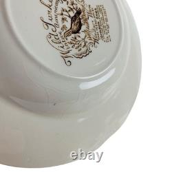 Johnson Bros Wild Turkeys Native American Windsor Ware 7 7/8 Rimmed Soup Bowls