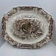 Johnson Bros Wild Turkeys Native American Windsor Ware England 17 X 14platter