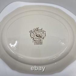 Johnson Bros Wild Turkeys Native American Windsor Ware England 17 X 14Platter