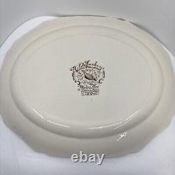 Johnson Bros Wild Turkeys Native American Windsor Ware England 17 X 14Platter