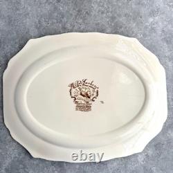 Johnson Bros Wild Turkeys Native American Windsor Ware England 20x16 Platter