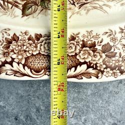 Johnson Bros Wild Turkeys Native American Windsor Ware England 20x16 Platter