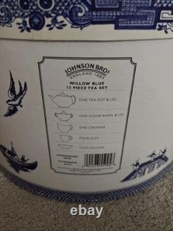Johnson Bros Willow Blue 13 Pc Tea Set