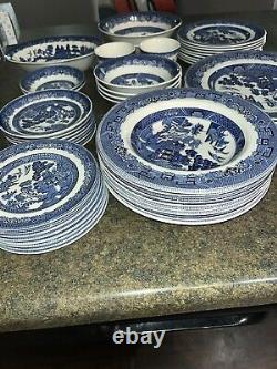 Johnson Bros. Willow Blue England China 47 Pieces