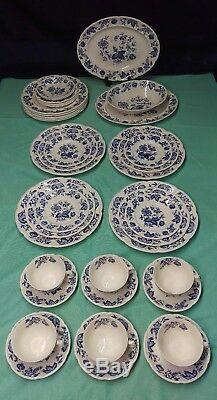 Johnson Bros Windsor Ware Blue Malvern 46pc X4complete Place Set