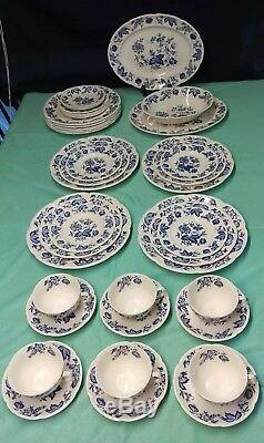 Johnson Bros Windsor Ware Blue Malvern 46pc X4complete Place Set