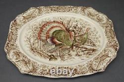 Johnson Bros Windsor Ware Ceramic 20 Native American Turkey Serving Platter
