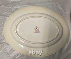 Johnson Bros Windsor Ware Dover Mulberry 4 Pc Serving Bowls, Platter, Gravy Boat