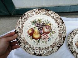 Johnson Bros Windsor Ware Harvest Fruit Dish Dishes Plates 10 5/8in England