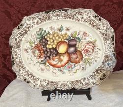 Johnson Bros. Windsor Ware Harvest Oval Serving Platter 20 x 16 England