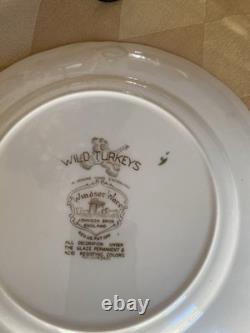 Johnson Bros Windsor Ware Wild Turkey dinner plates (2)