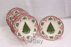 Johnson Bros Xmas Tree Salad Plates 8.75 Set of 6