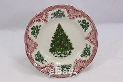 Johnson Bros Xmas Tree Salad Plates 8.75 Set of 6