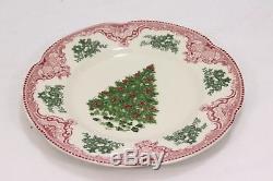 Johnson Bros Xmas Tree Salad Plates 8.75 Set of 6