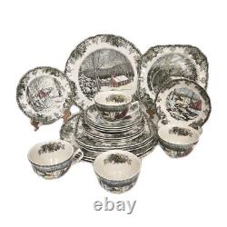 Johnson Brother's The Friendly Village England 20 PC Dinnerware Set