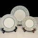 Johnson Brothers 12 Piece Acanthus Blue China Dinner, Salad, Bread Plates Set