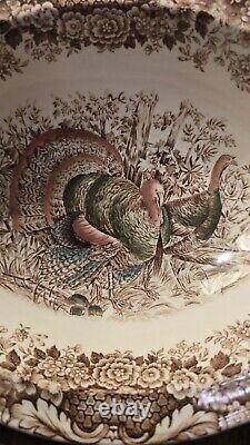 Johnson Brothers 1 WILD TURKEYS Oval Vegetable Serving 1965