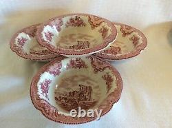 Johnson Brothers 20 Piece Pink Old Britain Castles Service for 4 Ships Free