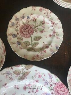 Johnson Brothers 30 Rose Chintz 6 Piece Place Settings For 5 England Beautiful