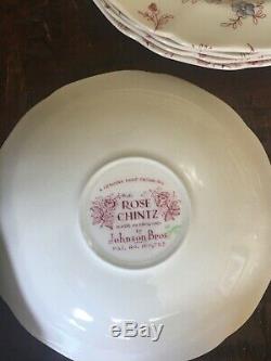 Johnson Brothers 30 Rose Chintz 6 Piece Place Settings For 5 England Beautiful