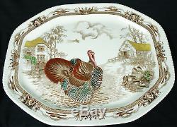 Johnson Brothers Barnyard King Large 20.5 Inch Turkey Platter Vivid Colors