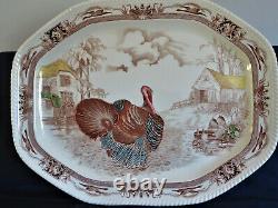 Johnson Brothers Barnyard King Thanksgiving Turkey Serving Platter 20-3/4