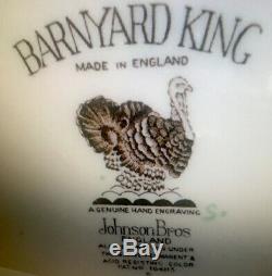 Johnson Brothers Barnyard King, Turkey Oval Serving Platter With 12 Dinner Plates