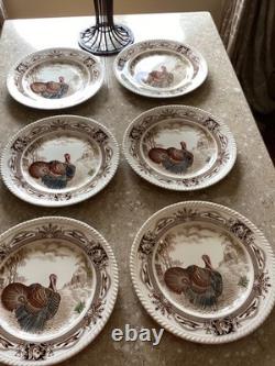 Johnson Brothers Barnyard King Turkey Thanksgiving Dinner Plates (6)