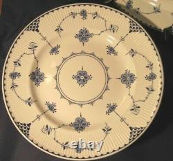 Johnson Brothers Blue Denmark 9.875 Dinner Plates S/6 England 2000-2014 DC'd