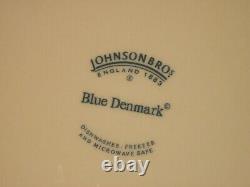 Johnson Brothers Blue Denmark 9.875 Dinner Plates S/6 England 2000-2014 DC'd