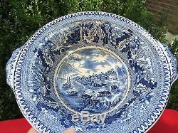 Johnson Brothers Blue WIllow AMERICA St Louis Kansas City Covered Vegetable Bowl