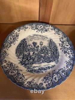 Johnson Brothers Blue White Coaching Scenes China Set 22 pieces