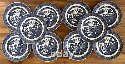 Johnson Brothers Blue Willow 10 Dinner Plates 10 1/4 Made In England Mint