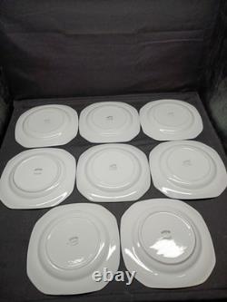 Johnson Brothers Blue Willow Earthenware 7 3/4 Square salad Plates set of 8