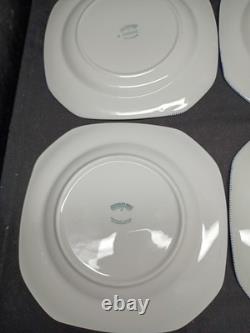 Johnson Brothers Blue Willow Earthenware 7 3/4 Square salad Plates set of 8