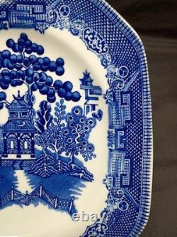 Johnson Brothers Blue Willow Earthenware 7 3/4 Square salad Plates set of 8