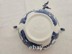 Johnson Brothers Blue Willow Pagoda Tea Pot Set 1883 Green Stamp All New