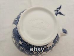 Johnson Brothers Blue Willow Pagoda Tea Pot Set 1883 Green Stamp All New